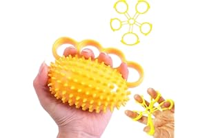 BERFEA Palla ginnica per le mani, terapia delle dita, rafforzare la presa, migliorare flessibilità, alleviare dita e polso, riabilitazione, artrite, tunnel carpale