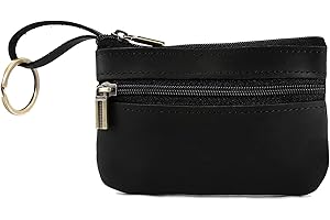 YWYHHM Leather Mens Tray Purses Coin Purse,Coin Holder,Cash Change Wallet,Key Holder,Money Pouch,Key Wallet Pouch,Leather Pouch,Money Pouch,Gifts for Men Dad Father (Black)