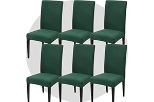 ZHILING Stuhlhussen Bezüge Set von 6 Super Fit Stretch abnehmbare waschbare Esszimmerstuhl Protector Cover Sitzbezug für Hotel, Esszimmer, Zeremonie, Bankett Hochzeitsfeier（Grün）