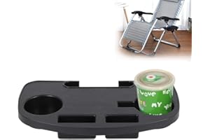 SURFMALL Plateau Porte-gobelet Plastique pour Chaise Longue transat Bain de Soleil Fauteuil Pratique pour Jardin Maison Plage