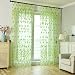 Produktbild Syeytx Petunia versetzte Einteilige Vorhänge grünLeaves Gardinen-Tüll-Fensterbehandlung Voile Drape Valance 1 Panel Fabric