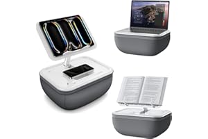 elitehood iPad Stand for Bed, Adjustable Tablet Pillow Cushion Holder for Bed, Book Holder Stand for Reading Compatible with iPad Pro Air, Kindle, Books & 4-15.6 inch Tablets