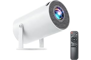 MEDIABRIDGE Mini Proyector con Bluetooth, Soporte 4K 130" Pantalla Cine Proyector con Enfoque Automático & Keystone, 5G+2.4G WiFi 6 Conexión, 180° Visión Giratoria Dar Cine en Casa, Laptop, Smartphone