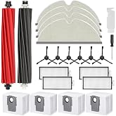 Roborock Q8 Max/Q8 Max +/Q5 Pro/Q5 Pro+ elektrikli s&uuml;p&uuml;rge i&ccedil;in aksesuar, 2 ana fır&ccedil;alı yedek par&ccedil;a seti, 4 toz torbası, 4 si