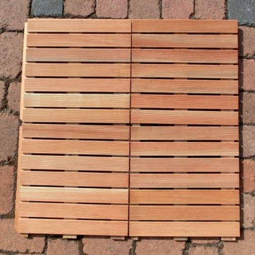 1 m² = 4 STÜCK PREMIUM BANGKIRAI HARTHOLZ BODENFLIESEN a 50×50 cm - 4