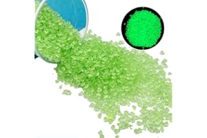 Taicols 4000 Pietre Luminose Da Giardino Fluorescenti Per Vasi Decorazioni Balcone, Aquascape e Esterno, Sassolini Decorativi Luminosi per Percorsi e Aiuole (verde)