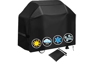 MOSEEM Grillabdeckung 145 x 61 x 117 cm, Grillabdeckung Wetterfest, strapazierfähig, Oxford-Gewebe,Grill abdeckhaube, Winddicht, Staubschutz, reißfest und UV-Schutz, mit Aufbewahrungstasche