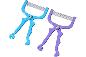 TRHDFW 2 Pieces Handheld Facial Hair Removal Threading Beauty Epilator Tool Removal Threader Remover Spring Facial Hair Epilator Use for Women Face Hair Removing Beauty Tools Random Color