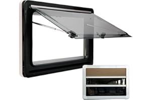 ELOMAS Wohnwagen Fenster Wohnmobilfenster,Ausstellfenster Klappfenster Externes Push Fenster,Camper Caravan Seitenfenster Wohnmobil Fenster Restposten für Wohnmobile,Anhänger und Marine,800 * 500mm