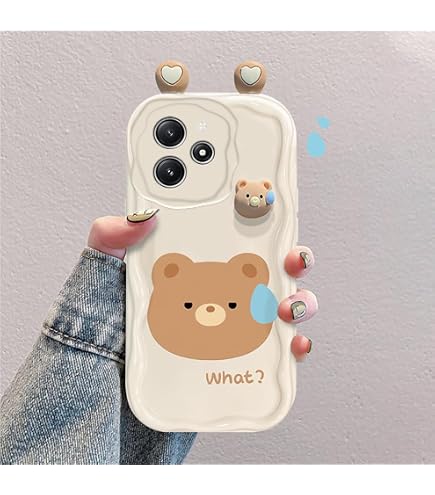 Custodia ESONG Per Xiaomi Redmi Note 13 4G: Cover Silicone Con Cuori E Leopardo, Marrone - 6