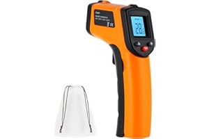 ABOHU Termometro a Infrarossi, -50°C ~ 550°C (-58°F ~ 1022°F) Pistola Termica Digitale Laser Senza Contatto con Display LCD, Termometro Laser per Cucina, Forno, Pizza, Frigorifero, BBQ (Non per Umani)