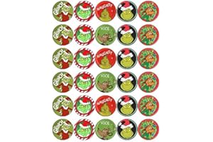 RONNIES-BAKERY-COMPANY 30 The Grinch Christmas Cupcake Toppers Edible Wafer Paper Fairy Cake Toppers Birthday Cakes