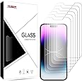 New Horrizon [6-Pack Screen Protector for iPhone 14, iPhone 13 & iPhone 13 Pro (6.1-Inch), Tempered Glass Film, [Life time Support][Anti-Shatter][Anti-Scratch] (iPhone 14/13 / 13 Pro)