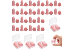 TMZELOA Sovöronproppar, 20 par – ultramjuka, bullerskydd, 37 dB, ergonomiska och återanvändbara öronproppar för sidosovare