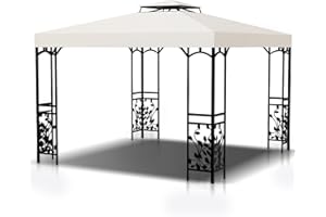 Joparri Techo de Repuesto para cenador de 3 x 3 m, Resistente al Agua, Doble Techo, protección Solar, de Repuesto, con Bolsa de Almacenamiento, Funda Resistente para cenador, Color Beige