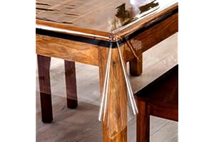 FARYODI Mantel transparente para mesa, 100 x 160 cm, impermeable y lavable, de PVC, para exteriores, protege tu mesa de la suciedad