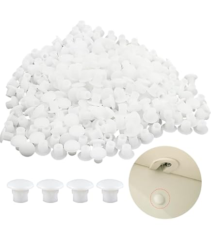 JaneYi 500 stuks kunststof stopdoppen met gaten 5 mm boorgat afdekkappen voor keuken, slaapkamer, meubels, kast, plank, boekenkast