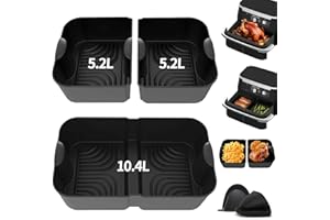 ZAXIVA 5 sztuk Frytownica powietrzna Akcesoria do Ninja Foodi Flexdrawer AF500DE 10,4L / COSORI Dual Blaze TwinFry 10L, Akcesoria do frytownic powietrznych wielokrotnego użytku do Ninja AF500EU AF500EUCP