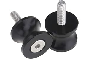 ENET Schwarz 6mm M6 CNC Aluminium Motorrad Fahrradzubehör Schieberegler Spaddel Ständer Bobbin Adapter