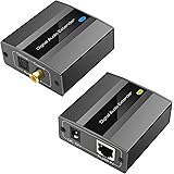 VEDINDUST Digital Audio Extender Wander SPDIF zum Koaxial-Toslink-Adapter über EIN einzelnes Cat5E / 6-Kabel bis zu 500 Meter