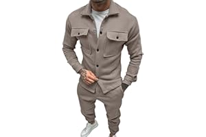 Cocila Cartera Traje Hombre Conjunto De Pantalones Y Camisa De Manga Enrollable De Dos Piezas Transpirables Y Antiarrugas De Otoño para Hombre Lentejuelas Hombre