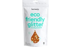Hemway Eco Friendly biodegradable Glitter 100 g / 3,5 oz Bio cosmético seguro de la chispa vegano para la cara, sombra de ojos - 1/8" 0,125" de 3 mm - Cobre