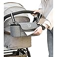 AMERTEER Universal Stroller Organizer with 2 Insulated Cup Holder - Multifunctional Stroller Caddy Organizer with Large Space, Easy to Carrying Diaper, Toys, Baby Items and Other Stroller Accessories