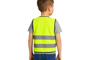 Step Ahead Kids Hi-Vis Safety Infant Vest – High Visibility Reflective Waistcoat for Children Boys & Girls Safety Vest with Back Side Custom Print