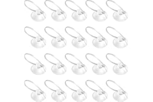Aquarium Suction Cups with Clips and 30 Adjustable Cable Ties, PVC Fish Tank Plant Holder Hooks for Moss Shrimp Nest Thermometer Tubing, 10-Pack