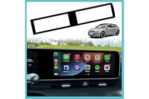 BestEvMod Displayschutzfolie für Ioniq5, Zubehör, Navigation, Touchscreen, Brezel, kompatibel mit Hyundai Ioniq5 2022 2023 Zubehör (LHD) (Matte Black-Bezel nur)