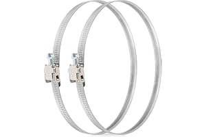 Colliers de serrage professionnels Neverest® Lot de 2 colliers de serrage en acier inoxydable Collier de serrage de avec collier de serrage à vis sans (160/180 / 200 mm)