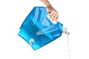 BAOQIFONG Contenitore per Acqua da Campeggio con Rubinetto - Stoccaggio di Acqua Potabile Pieghevole per Lo Sport | Borsa di stoccaggio 'Acqua Esterna 5L/10L | Bidoni Pieghevoli per Campeggio Escursionismo