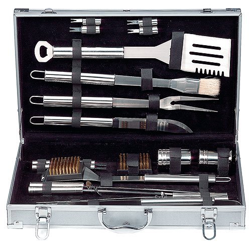 Hochwertiges Grillset im Metallkoffer, 21-teilig zum Sonderpreis!