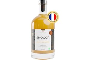 SHOGGA | Jus de gingembre bio | Made in France | Boisson premium sans alcool | 12 super-aliments : gingembre frais pressé à froid, citron, curcuma, poivre de Kampot, herbes et épices (500ml)