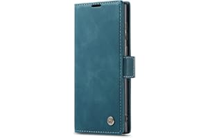 Monweicz Etui do Samsung Galaxy S24 Ultra 5G, Szczelina na karty, podpórka, Odporny na wstrząsy, premium ze skóry PU portfel, Flip Magnetyczny Skórzane etui do Galaxy S24 Ultra 5G-Niebieski zielony