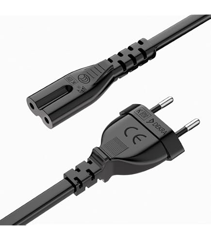 Cable De Alimentación Aquarius 3M IEC C7, 3 Metros, Color Negro - Con Fusible De 3A Y Enchufe UK