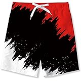 NEWISTAR Pantaloncini da Bagno Ragazzo Stampa 3D Tronchi per la Spiaggia da Bambino Costume da Bagno con Fodera in Mesh per R