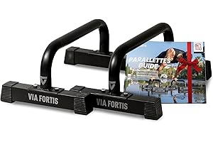 ‎VIA FORTIS VIA FORTIS - Premium Paralettenstange - Extrem Stabiler und Leichter Stahl - Leicht transportierbar - Körpergewichtstraining - Alle Leistungsstufen