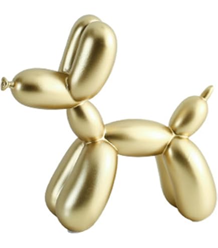 YOYUMI Sculpture Chien Ballon électrolytique, Ornement de Luxe, Statue en résine pour Salon, Chambre à Coucher, décoration de Bureau, Finition Miroir Brillante, Rose 18 * 20 * 9 cm