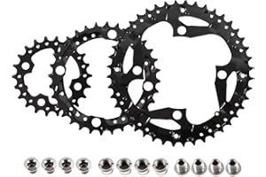 AEYINO 64/104 BCD Square Taper Bike Crankset Triple - 3x Crank set Mountian Bike MTB 170mm Bicycle Cranksets with 22/32/44T Chainring set for 9 Speed
