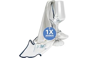 Foyer Nuage Chiffon Pro pour Verre en Microfibre, Nettoyage sans Trace pour Vitres,Verres, Extrêmement Absorbant, Grand Chiffon de Polissage Non Pelucheux (Blanc, 65 x 50cm)