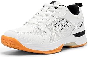 FitVille Womens Extra Wide Fit Tennis Trainers Badminton Squash Shoes with Arch Support Pickleball Volleyball
