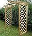 Garten Pergola aus Fichtenholz mit Omega-Bogen - Maße 238 cm (H) x 210 cm x 103 cm