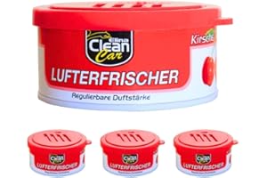 BELUIN Ambientador De Coche 4 latas Para Mantener Un Aroma Agradable - Neutralizador De Olores Para Coches Y Ambiente - Perfume Coche Con Diferentes Aromas Naturales (Cereza)