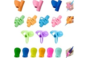 LSYZHX 16 Pcs Pencil Grips for Children Handwriting, Handwriting Posture Aid Pencil Grip for Kids, Silicone Writing Pen Grips for Kids Students Toddlers Preschoolers (16 Pcs)
