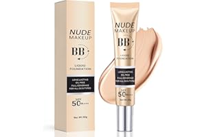 GAOMESIA BB Cream 30g con SPF 50+, Crema Facial Hidratante con Color, Alta Cobertura y Protección Solar, Unifica el Tono de la Piel, Oculta Imperfecciones, Apta para Todo Tipo de Piel, Color Natural
