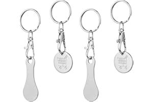 Sheryl&Rain 4 Pezzi Chiave per Carrello Della Spesa Gettone Carrello Spesa Gettoni Carrello Spesa Moneta Carrello Spesa Sblocca Carrello Spesa per Carrelli Della Spesa