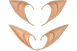 Diffaxy 2 pares de orejas de elfo, joyas para niños y adultos, orejas puntiagudas, accesorios para cosplay, baile de disfraces, fiesta de disfraces