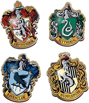 Bundle of 4 Harry Potter House Crests Pin Badges