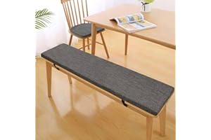 HOVOTO Bench Cushion, Personalized Size Bench Cushions, 5cm Thick Furniture Porch Swing Cushions Window Seat Cushions Indoor, Non Slip Bottom Bay Window Cushion for Garden Patio， dark gray， 80*35*5